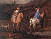 BRUEGHEL, Jan the Elder Travellers on the Way (detail) fd oil